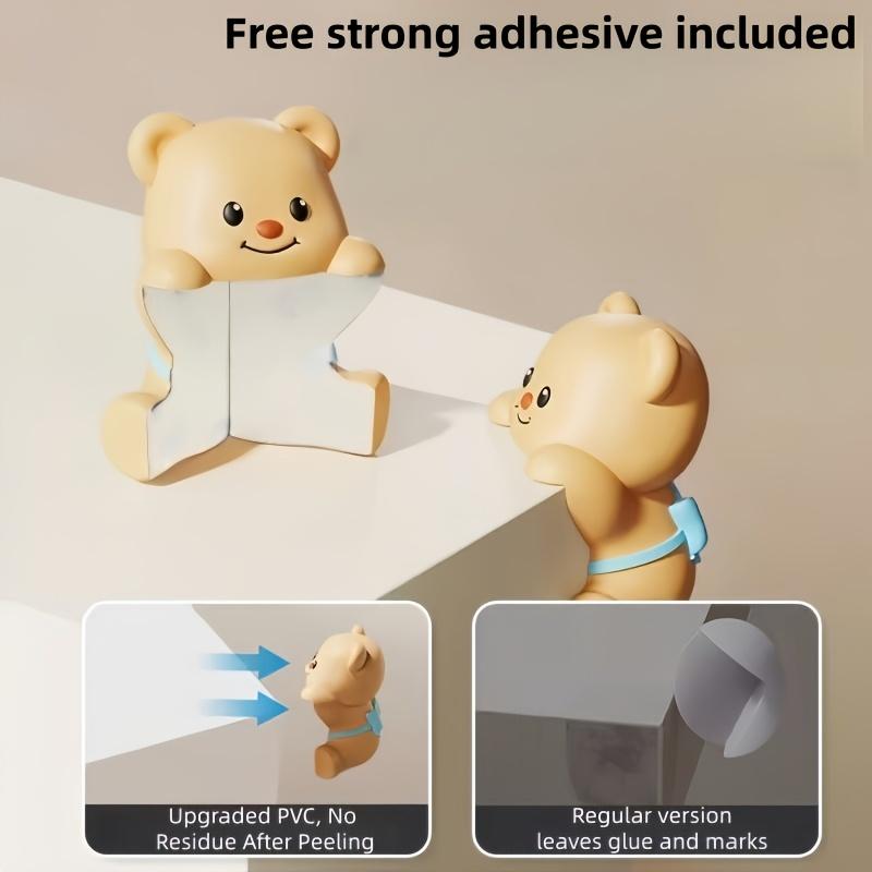 4Pcs Cute Cartoon Bear Corner Protectors - Thickened Silicone Furniture Edge Safety Guard