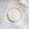 European and American style high-grade natural crystal S925 sterling silver bracelet light luxury olivine exquisite high-end bracelet