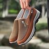 [Men's Non-Slip Loafers] Men's Comfortable Non-Slip Loafers: Solid Color Breathable Knit Slip-On Sneakers, Thick Sole Lightweight Casual Shoes
