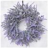 Small Artificial Lavender Wreath Door Decoration Faux Floral Ring With Soft Foliage American Style Home Decor
