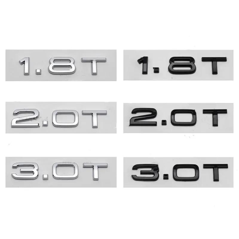 2026 3D ABS Letters Car Styling Rear Trunk Badge 1.8T 2.0T 3.0T Emblem Logo For Audi A3 A4 A5 A6 A7 A8 Q2 Q3 Q5 Q7 Q8 Car Accessories