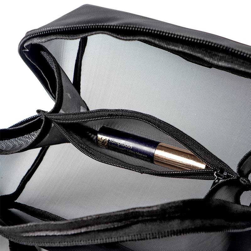 Breathable Mesh Cosmetic Bag Large Transparent Makeup Organizer for Travel Portable Toilet Wash Bag Multi-function Clear Pouch