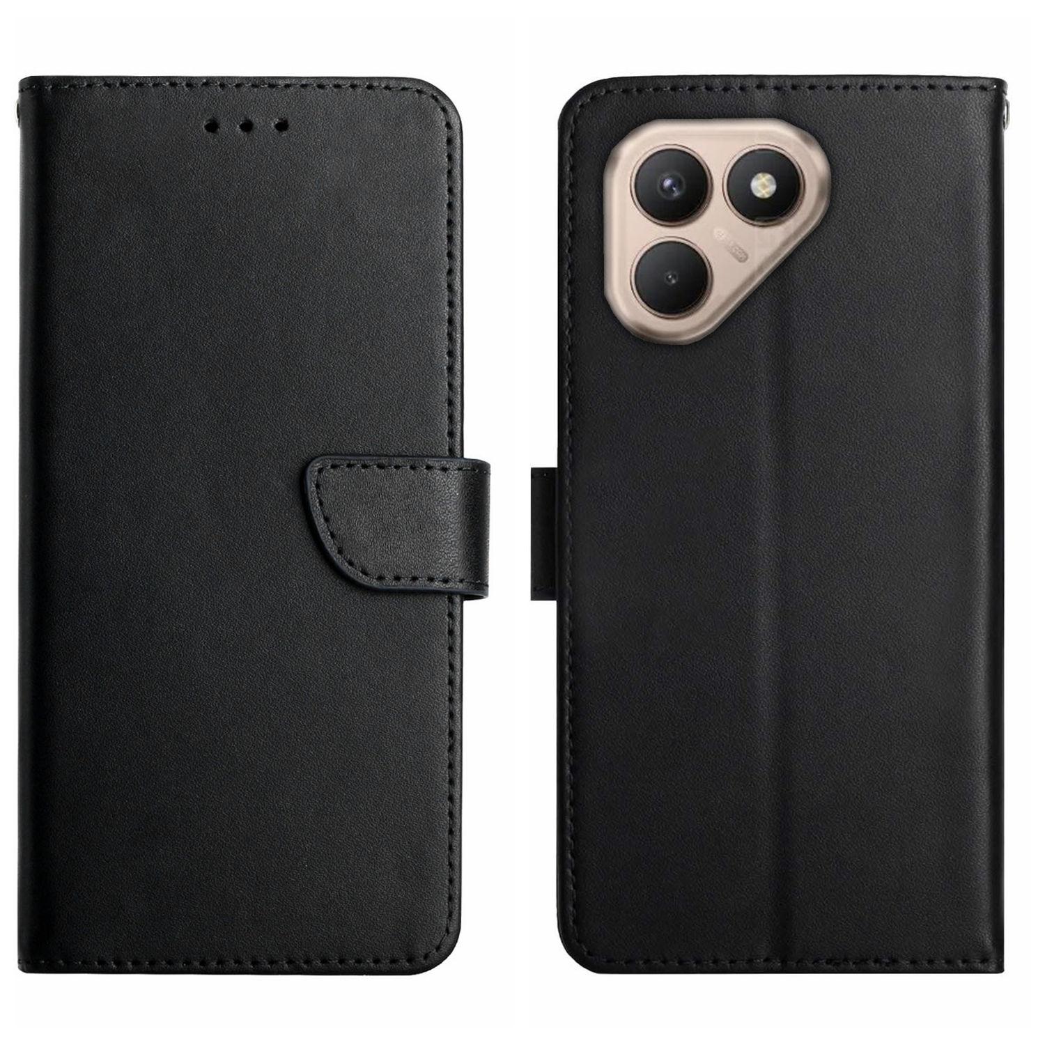 

For TECNO Pova 7 4G Case Genuine Cow Leather Phone Cover Nappa Texture A
