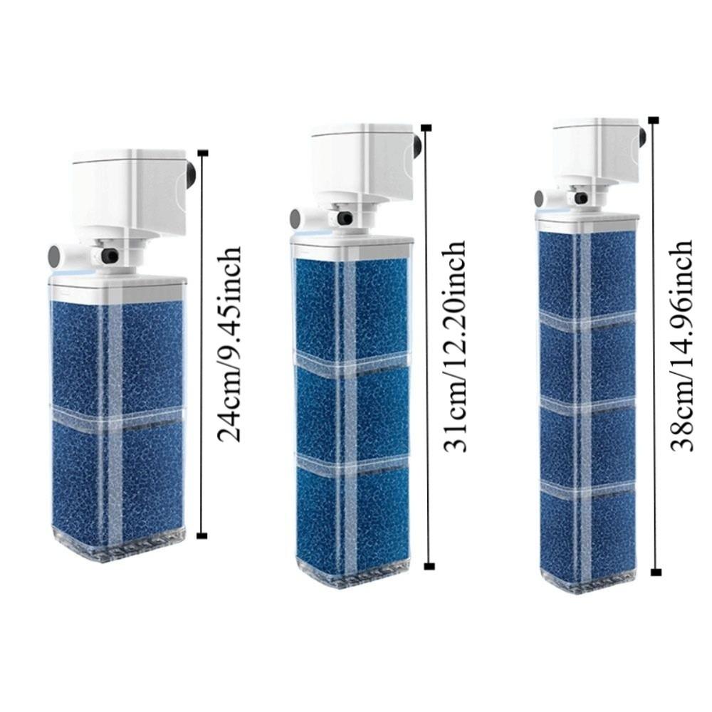 Plastový akvarijní ponorný filtr tichý sběrač filtrů na rybí výkaly pro akvárium