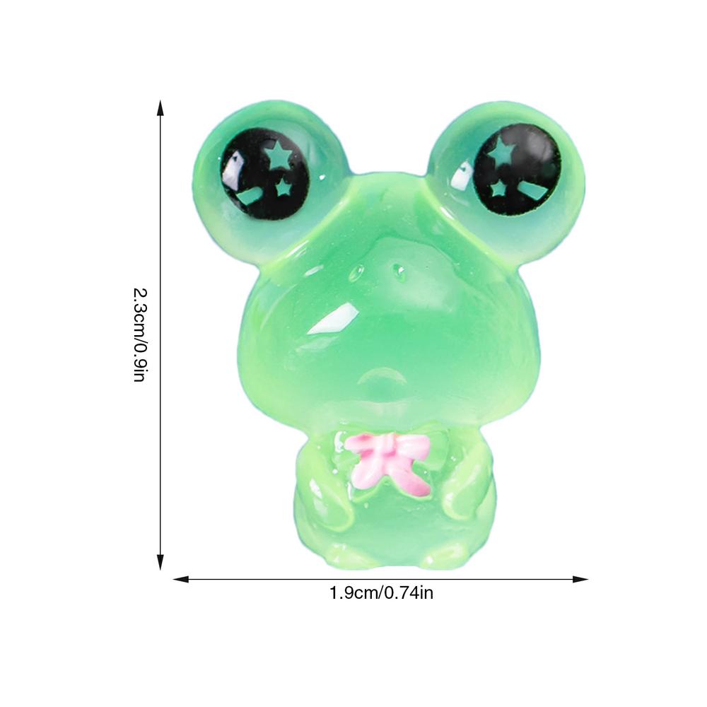 1 Stück leuchtende Frösche Mini-Figur Mi-cro Landschaftsdekoration Frosch Feengarten DIY Miniaturien Heimdekorationszubehör