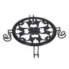 Flower Pot Stand Black Elegant Light Weight Stable Wrought Iron Plant Riser for Living Room Balcony Office