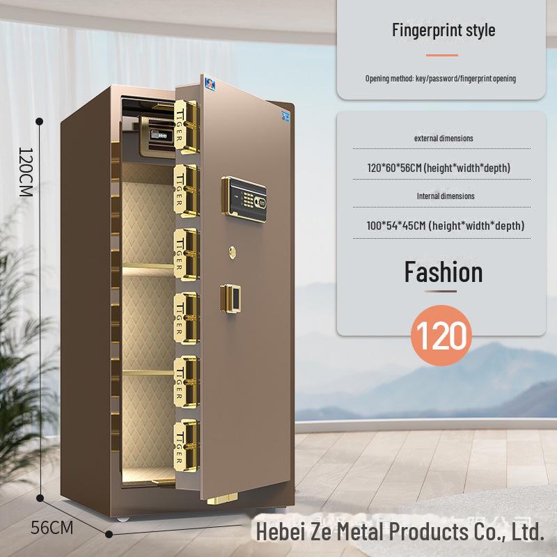 Tiger Brand All-Steel Fingerprint Safe for Home/Office - Anti-Theft Small Safe Deposit Box