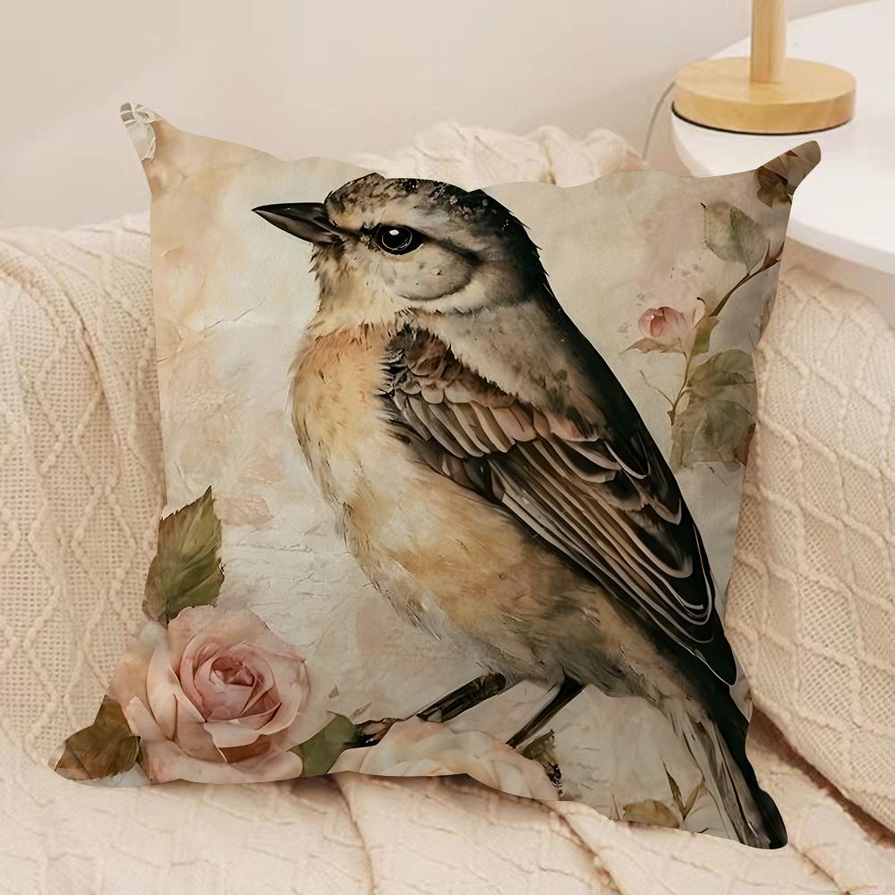 Retro Fashion Animals Cushion Cover Silky Short Plush Invisible Zipper Dustproof Sofa Pillow Case For Home Decor