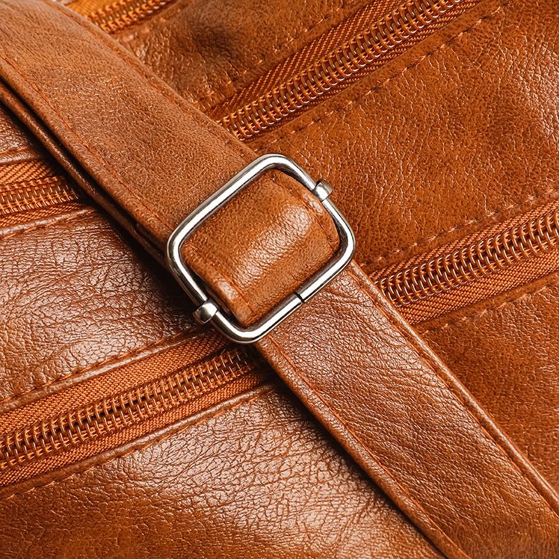 Odinė kryžinė rankinė su daug kišenių moterims, vintažinė, skirta kasdienai, ant peties, vidutinio amžiaus mamai, tinkama kasdieniam važiavimui į darbą, darbui, apsipirkinėjimui