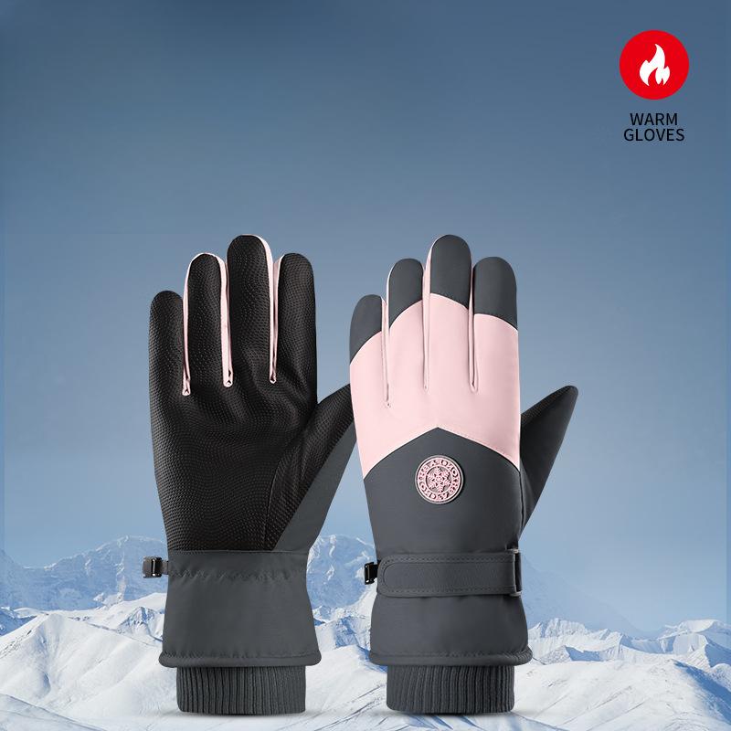 Winter Skihandschuhe mit Touchscreen-Fleece und verdickter Wärme Outdoor Radfahren und Bergsteigen Paarhandschuhe Warme Handschuhe