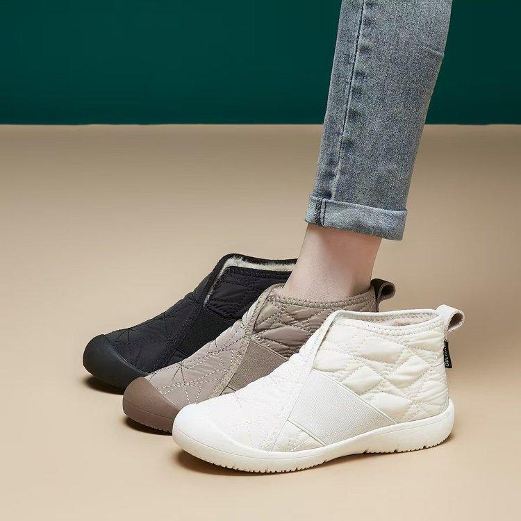 Non-slip snow boots women's 2025 new winter women's shoes short boots integrated with fleece and thickened thermal cotton shoes