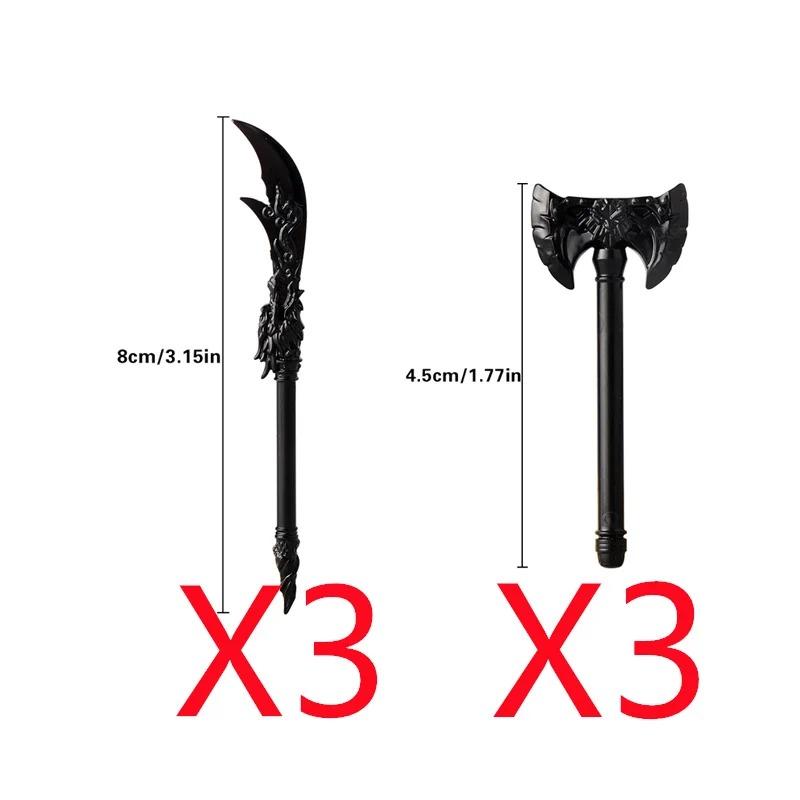 MOC Medieval Weapon Knight Building Block Accessories Character Helmet Hat Academic Gown Axe Sword Shield Brick Toy Gift K073