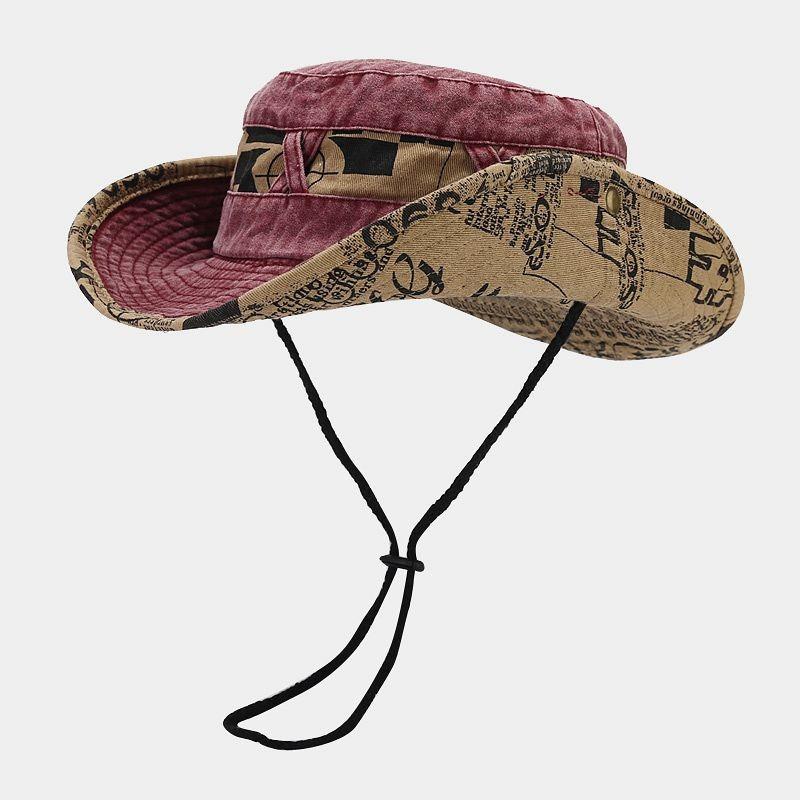 Kapelusz typu bucket z grubego dżinsu do polowania na dużą głowę dla mężczyzn kobiet kapelusz rybacki na podróże na zewnątrz wędkarstwo kowbojskie kapelusze kemping czapka przeciwsłoneczna Panama