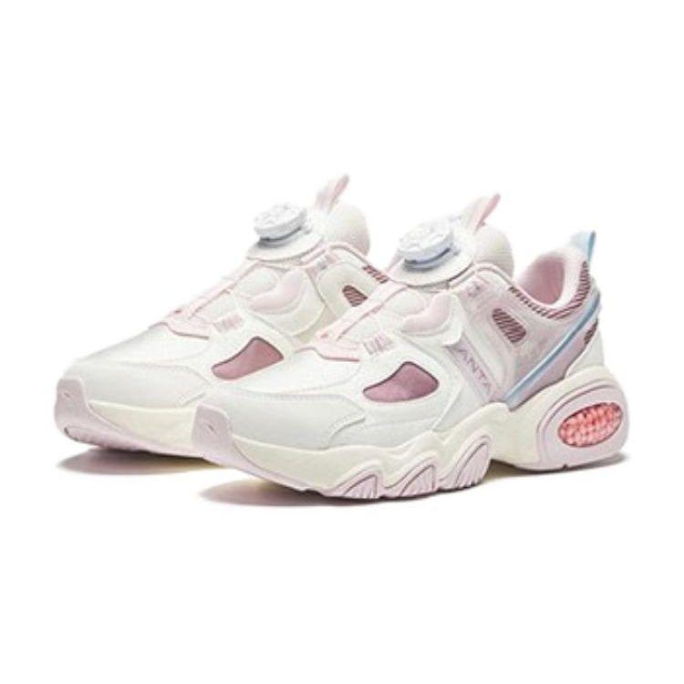Anta Comfortable Durable Low-Top Casual Shoes Kids sneakers White Purple 322348805-1