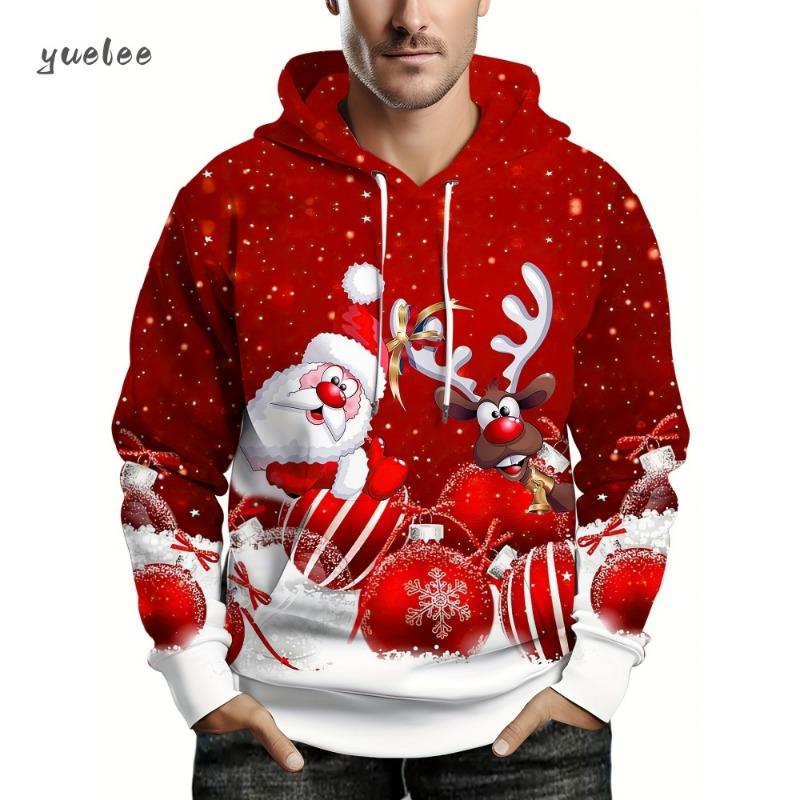 New Santa Claus 3d Graphic Print Hoodies Men Women Fashion Christmas Hoodie Sweatshirt Snowman Tracksuits Men clothing Winter Falls