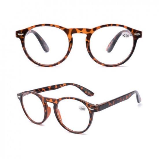 3 Units Retro Presbyopia Reading Sunglasses Plain Glasses Full Frame Round Frame