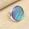 Purple Australian Triplet Opal Gemstone Solid 925 Sterling Silver Handmade Ring All Size