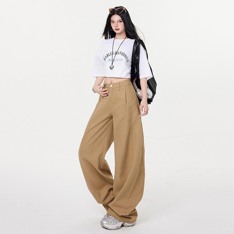 Curved Knife Summer 2026 Women's Wide-Leg, Draped, Slimming Floor-Length Jeans