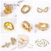 18K Gold Plated Brass Metal Smooth Pendant Bail For Necklace Making Pinch Bails For Pendants Clasps Hook Clips