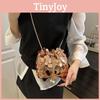 Design Sequins Fashion Women Single Shoulder Chain Bucket Bag With Tassel
