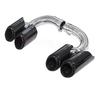 18-24 Model Porsche Quad Round Black Titanium Tailpipe Exhaust Tip