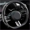 2pcs Carbon Fiber Non-Slip Steering Wheel Cover Car Accessories for Citroen DS SPIRIT 2 3 4 5 6 7 DS2 DS3 DS4 DS5 DS6 DS7