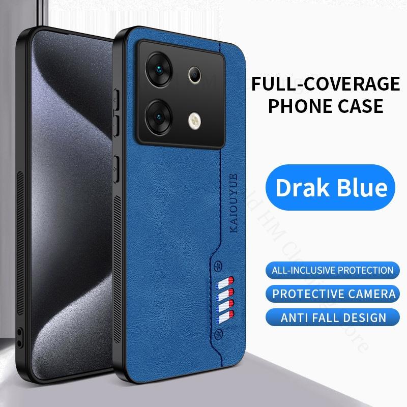 For Infinix Hot 60 Pro Plus Luxury Nappa Leather Phone Case For Infinix Note 50x 50s 50 Pro Plus 5G Soft Border Protection Cover