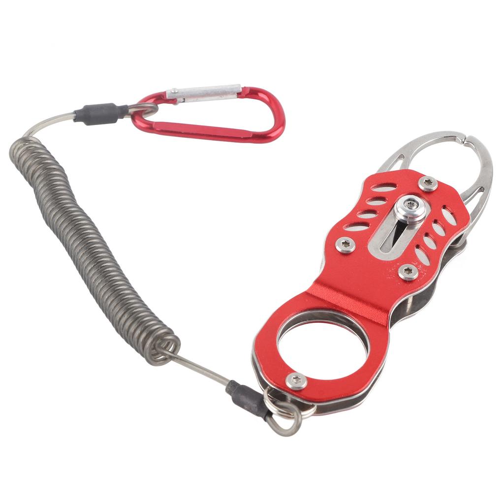 Mini Fishing Grip Aluminum Alloy Portable Fish Control Clamp with Anti‑Lost Rope(Charm Blue )