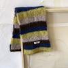 Long Plaid Wool Scarf Preppy Style Winter Cashmere Scarves Simple Stripe Scarf  Student