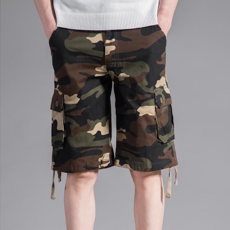 Summer Cargo Shorts Men Loose Washing Pocket Cargo Shorts Men Loose Pants 29