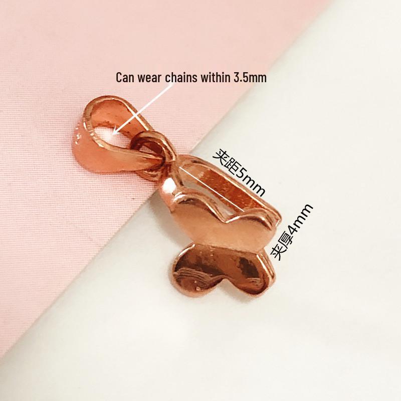 

925 Silver Jadeite Pendant Clasp with Crystal Jade, Melon Seed Buckle Design розового золота