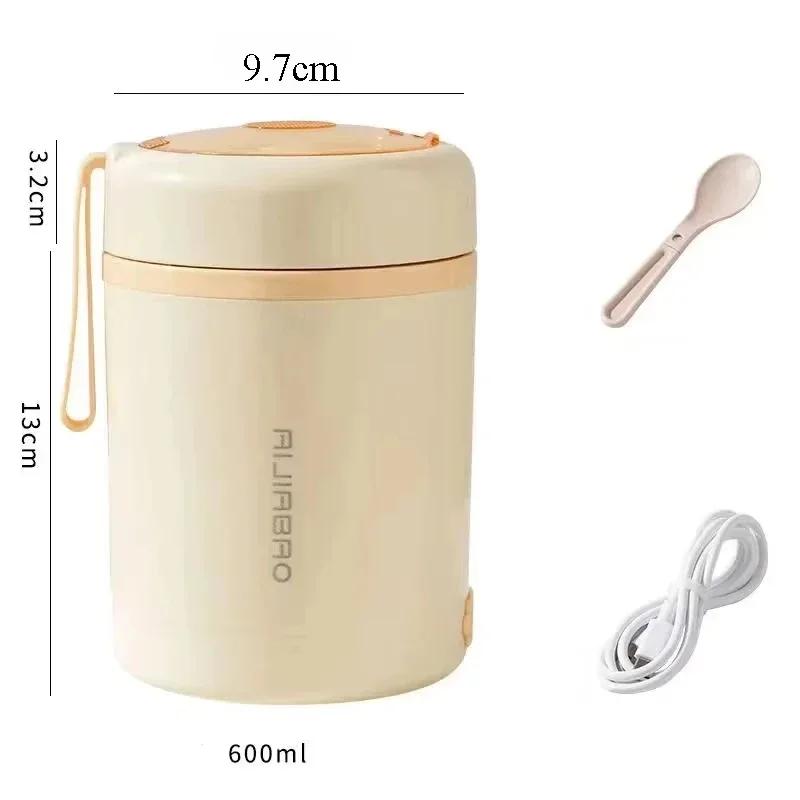 304 Stainless Steel USB Smart Mug Fast Heating Car Cup Warmer 12H Heat Retention Travel Thermos for Office Commute Gym Camping