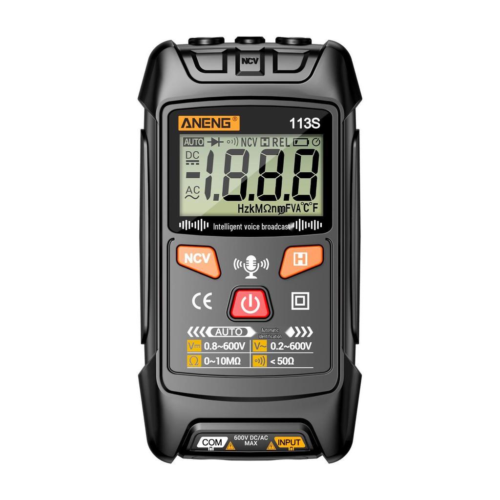 ANENG 113S Digital Smart Voice Multimeter: High-Precision, Multi-function, Fully Automatic Electrician's Universal Meter.