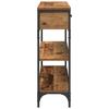 Industrial Console Table with Shelf Reclaimed Wood Look 100 x 25 x 75 cm Engineered Wood
