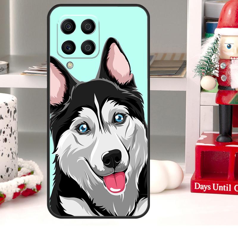 Funny Siberian Husky Dog For Samsung Galaxy M55 M15 M13 M23 M33 M53 M20 M21 M51 M12 M32 M52 M34 M54 M31s M30s Case
