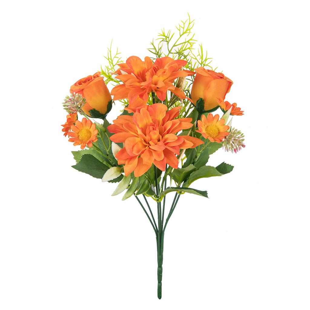 Artificial Flowers High Quality Silk dahlia Rose Festival Wreath Home Room Floral Arrangement Decoration Wedding arch diy gift
