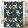 Vintage-inspired Bath Curtain Featuring a Deer Motif with Green Foliage Perfect for Adding an Elegant Touch To Any Bathroom
