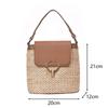 Malá slaměná taška kbelík pro ženy letní crossbody tašky ratanová plážová dámská cestovní kabelka a taška přes rameno
