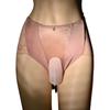 Men'S Underwear Crossdressing Sissy Briefs Breathable Underpants High Waist Gays Lingerie Ultra-Thin Sheer Lace  Panties