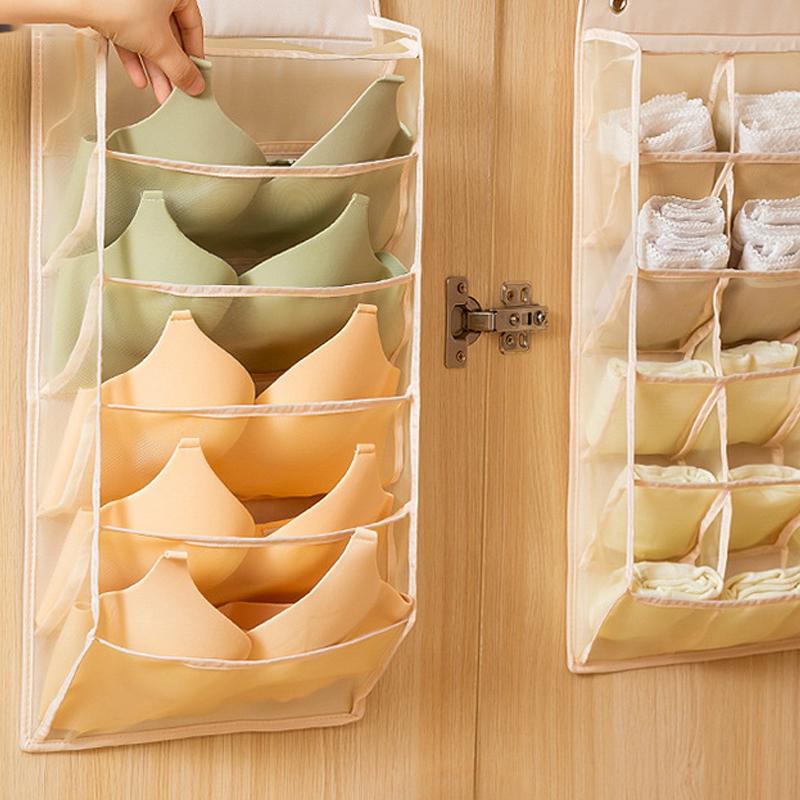 Underwear Panty Storage Hanging Bag Wall Mounted Bra Storage Organizer Rack Home Closet Organizer Storage Bags