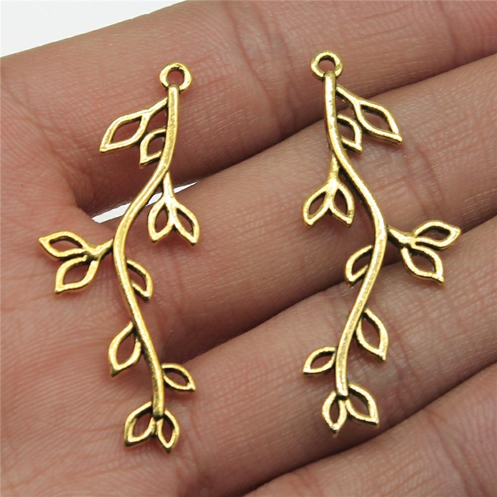 10pcs Flower Branch Tree Branch Charms Connector For Earring Making Necklace Making Diy Handmade Craft