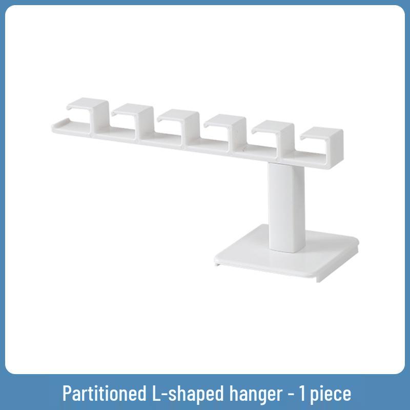 

Настенный органайзер для аксессуаров для волос и повязок на голову L-образной формы, не требующий сверления, с многофункциональными зажимами для хранения одежды и шляп Single piece