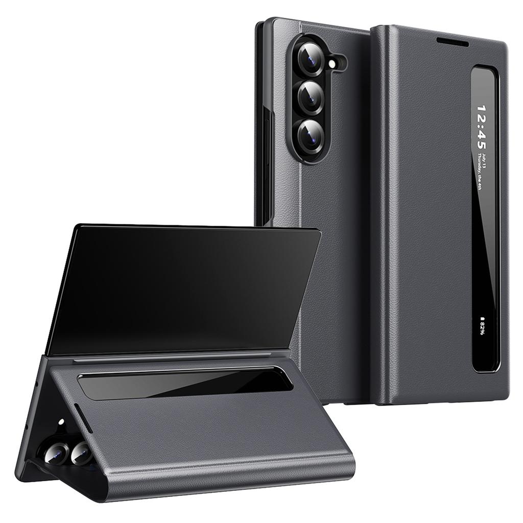For Samsung Galaxy Z Fold6 5G Case Smart View Window Leather Phone Cover