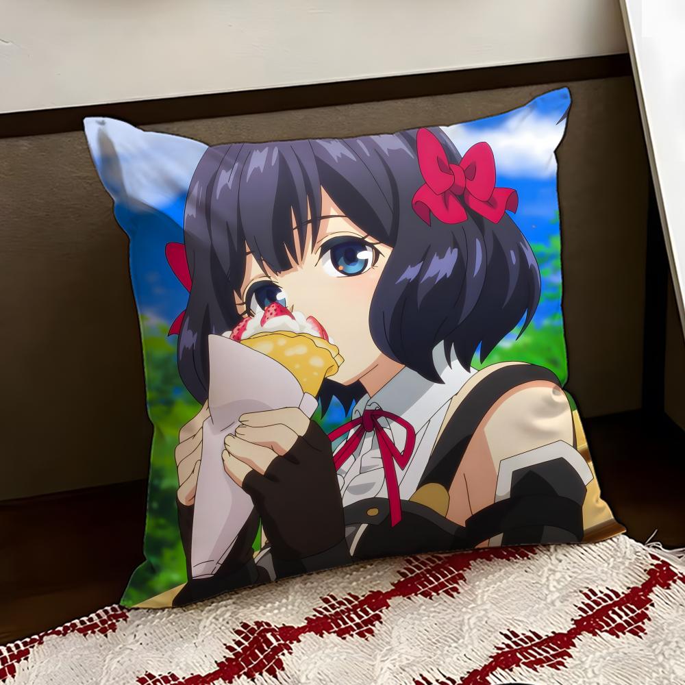 AnimeLTGSR Cushion Cover Reversible Soft Durable Pillow Cover Home Car MultiScene Use for Daily Comfort