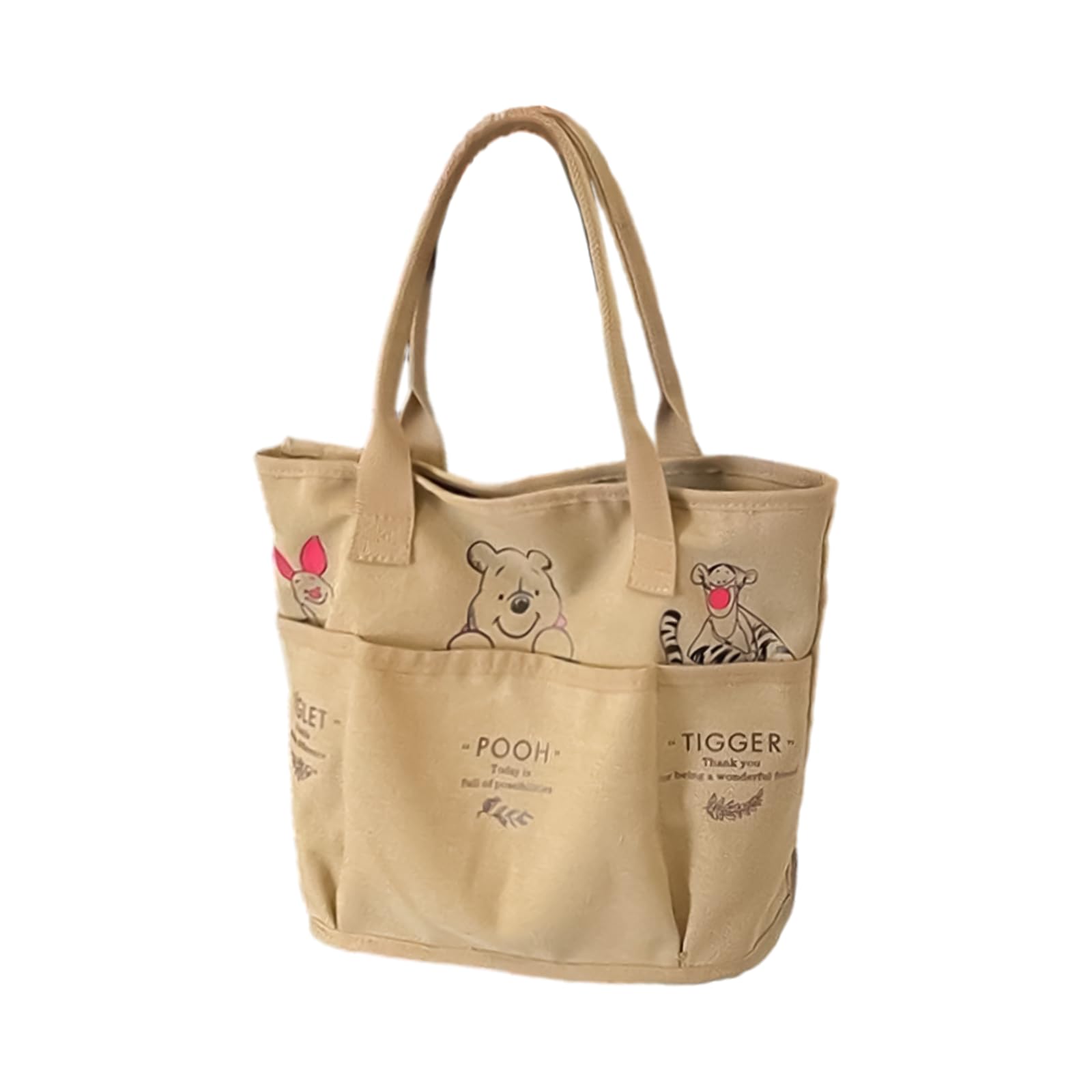 

Winnie the Pooh Tote Canvas Tote Large Winnie the Pooh Shoulder Canvas Eco Meeting Commuter Winnie the Zippered Tote Bag with Interior Pocket [hgTUP]