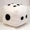 25cm Entertaining Dice Pillow Soft Stuffed Plush Toy Black White Dice Rolling Game Props Compare Sizes Funny Present Ideal For Party Entertainment