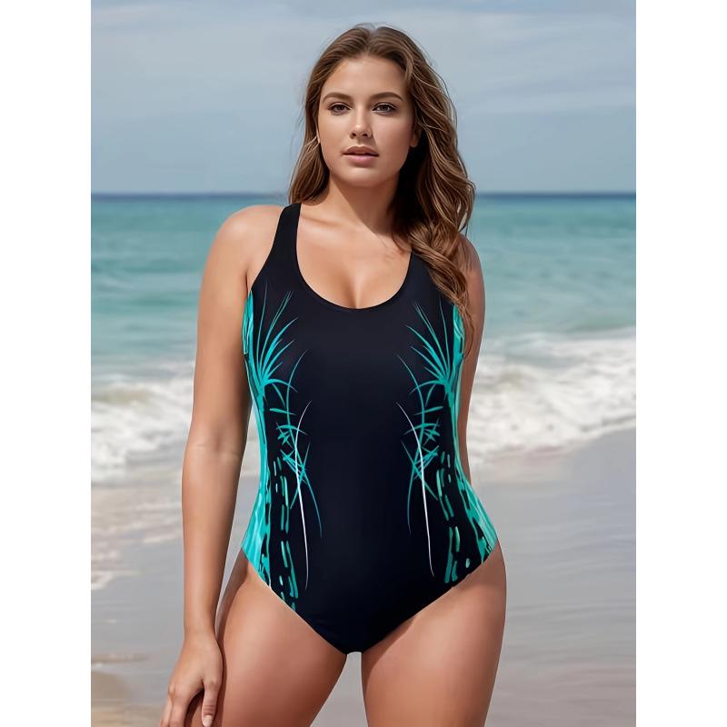 Europese & Amerikaanse Plus Size Dames Afslankende Eendelige Badpak