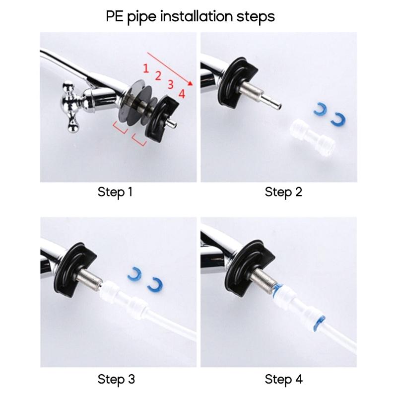 Nerezová baterie na pitnou vodu 1/4palcová trubková baterie Kohoutek Jednootvorová dřezová baterie Nápojová baterie pro čističku vody