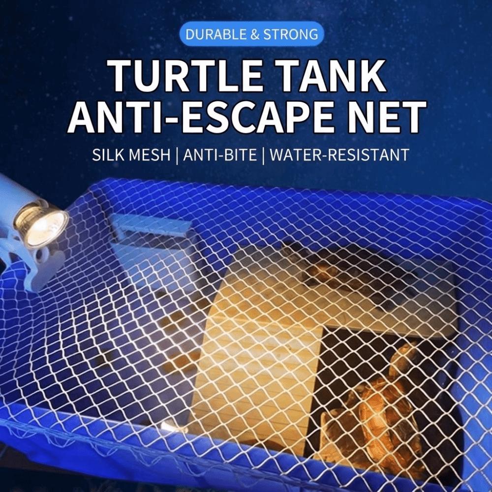 Universal Turtle Tank Anti Escape Net Anti Bite Nylon Aquarium Mesh Cover Breathable Mesh Stretchable Anti Bite Net Cover