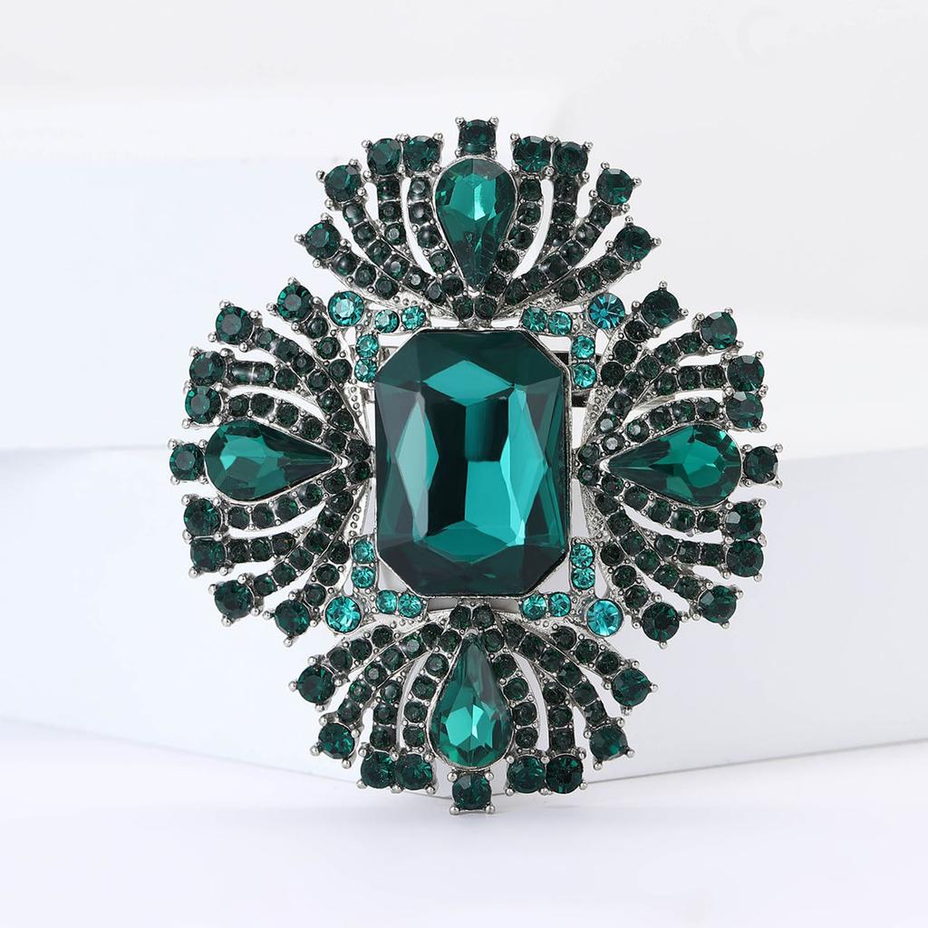 Crystal Brooch for Women Unisex Rhinestone Flower Pins Banquet Party Gifts Jewelry Accessories